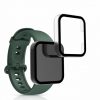 Set 2 Huse pentru Xiaomi Redmi Watch 2, kwmobile, Sticla securizata, Negru / Transparent, 56913.01