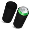 Set 2 Huse termice pentru doze de 500 ml, Kwmobile, Negru, Neopren, 55734.03