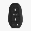 Husa Cheie Auto pentru Opel - 3 Butoane - Keyless Go, kwmobile, Silicon, Negru / Rosu, 56976.01