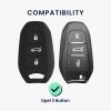 Husa Cheie Auto pentru Opel - 3 Butoane - Keyless Go, kwmobile, Silicon, Negru / Rosu, 56976.01