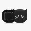 Husa pentru casti Samsung Galaxy Buds 2/Galaxy Buds Live, Kwmobile, Negru/Alb, Silicon, 57055.01