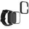 Set 2 Huse pentru Realme Watch 2 Pro, kwmobile, Sticla securizata, Negru / Transparent, 57043.01