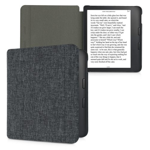 Husa pentru Kobo Libra 2, Kwmobile, Gri, Textil, 57173.19