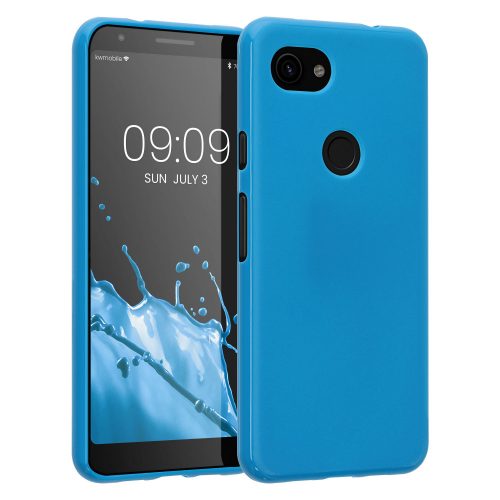 Husa Kwmobile pentru Google Pixel 3a, Silicon, Albastru, 47590.224