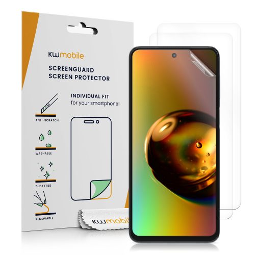 Set 3 folii de protectie Kwmobile pentru Xiaomi Redmi Note 9S/Redmi Note 9 Pro/Redmi Note 9 Pro Max, Fata, Polimer, 57234.1