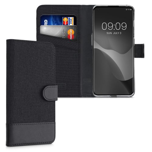 Husa Kwmobile pentru OnePlus 10 Pro, Textil, Negru, 57252.73