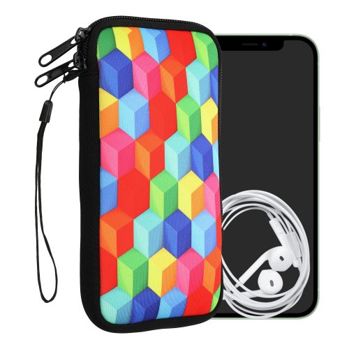 Husa Universala Kwmobile marime XL - 6,8 inch, Neopren, Multicolor, 30226.4.31