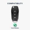 Husa Cheie Auto pentru Ford 3 Butoane - MyKey, Kwmobile, Argintiu, Silicon, 57313.94