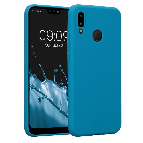 Husa Kwmobile pentru Huawei P20 Lite, Silicon, Albastru, 44358.224