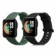 Set 2 curele pentru Xiaomi Mi Watch Lite/Redmi Watch, Kwmobile, Negru/Verde, Silicon, 54778.03