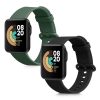 Set 2 curele pentru Xiaomi Mi Watch Lite/Redmi Watch, Kwmobile, Negru/Verde, Silicon, 54778.03