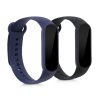 Set 2 Curele pentru Xiaomi Mi Smart Band 6/Mi Band 6/Mi Band 5, Kwmobile, Negru/Albastru, Silicon, 57428.02