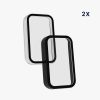 Set 2 Folii de protectie pentru Xiaomi Redmi Smart Band Pro, Kwmobile, Negru/Transparent, Sticla securizata, 57424.01