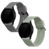 Set 2 curele pentru Samsung Galaxy Watch 4 (40mm), Kwmobile, Gri/Verde, Silicon, 57420.02