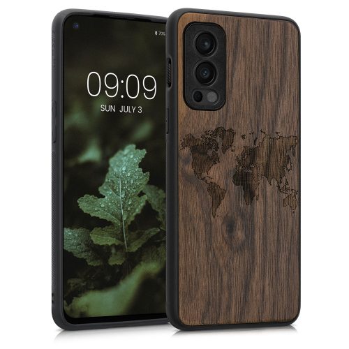 Husa Kwmobile pentru OnePlus Nord 2 5G, Lemn, Maro, 56448.04