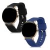 Set 2 curele pentru Huawei Watch GT 3 Pro (43mm)/Watch GT 3 (42mm), Kwmobile, Negru/Albastru, Silicon, 57109.02