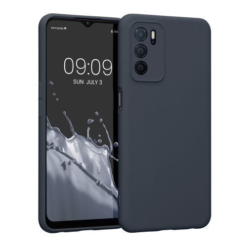 Husa Kwmobile pentru OPPO A16/A16s, Silicon, Negru, 57572.47