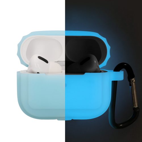 Husa pentru casti Apple Airpods Pro, Kwmobile, Albastru, Silicon, 57660.23