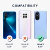 Husa Kwmobile pentru Huawei nova 9, Silicon, Transparent/Negru, 57665.01