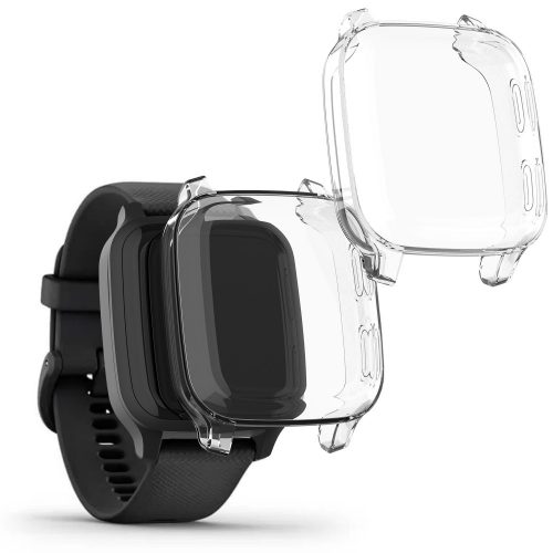 Set 2 Huse pentru Garmin Venu Sq/Venu Sq Music, Kwmobile, Transparent, Silicon, 57775.02