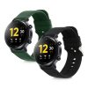 Set 2 curele pentru Realme Watch S/Watch S Pro/Watch 2 Pro, Kwmobile, Negru/Verde, Silicon, 57786.02