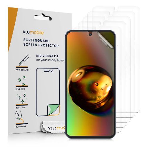 Set 6 folii de protectie Kwmobile pentru Samsung Galaxy M53 5G, Fata, Polimer, 57881.1