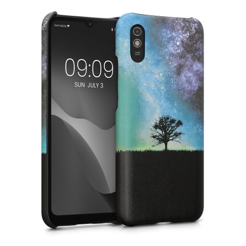 Husa Kwmobile pentru Xiaomi Redmi 9A/Redmi 9AT, Piele ecologica, Multicolor, 57837.01