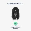 Husa Cheie Auto pentru Peugeot/Citroen 3 Butoane - Smart Key, Kwmobile, Multicolor, Silicon, 57842.01