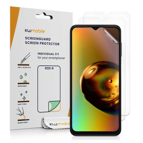 Set 3 folii de protectie Kwmobile pentru Samsung Galaxy A13, Fata, Polimer, 57868.1