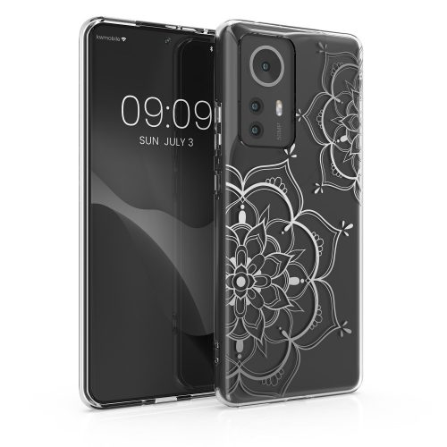 Husa Kwmobile pentru Xiaomi 12 Pro, Silicon, Transparent/Argintiu, 57945.02