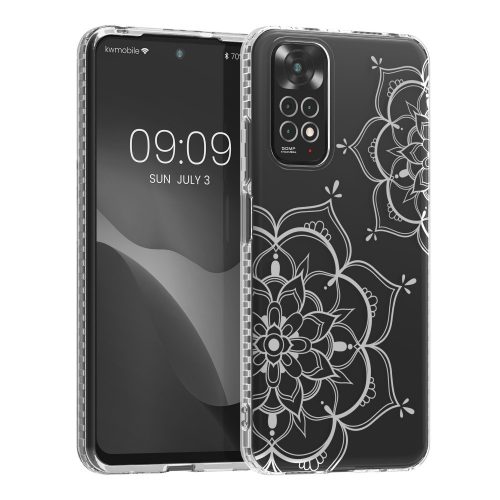 Husa Kwmobile pentru Xiaomi Redmi Note 11/Redmi Note 11s, Silicon, Transparent/Argintiu, 57822.03