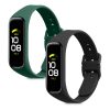 Set 2 Curele pentru Samsung Galaxy Fit 2, Kwmobile, Negru/Verde, Silicon, 53962.05