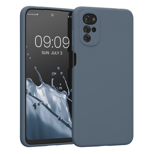 Husa Kwmobile pentru Motorola Moto G22, Silicon, Albastru, 58207.202