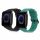 Set 2 curele pentru Huami Amazfit Bip U/Amazfit Bip U Pro, Kwmobile, Negru/Verde, Silicon, 57434.04