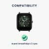 Set 2 curele pentru Huami Amazfit Bip U/Amazfit Bip U Pro, Kwmobile, Negru/Verde, Silicon, 57434.04