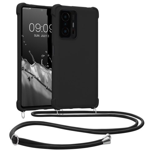 Husa Kwmobile pentru Xiaomi 11T/11T Pro, Silicon, Negru, 57395.47