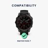 Rama cadran pentru Garmin Fenix 7, Kwmobile, Negru/Argintiu, Aluminiu, 58350.01