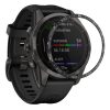 Rama cadran pentru Garmin Fenix 7S, Kwmobile, Negru/Argintiu, Aluminiu, 58352.01