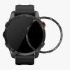 Rama cadran pentru Garmin Fenix 7S, Kwmobile, Negru/Argintiu, Aluminiu, 58352.01