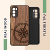 Husa kwmobile pentru Motorola Moto G52/Moto G82 5G, Lemn, Maro, 58541.01