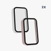 Set 2 Folii de protectie pentru Xiaomi Redmi Smart Band Pro, Kwmobile, Transparent/Roz, Sticla securizata, 57424.02