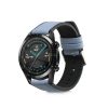 Curea pentru Huawei Watch GT (46mm)/Watch GT 2 (46mm), Kwmobile, Albastru, Piele naturala, 55891.206