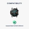 Curea pentru Huawei Watch GT (46mm)/Watch GT 2 (46mm), Kwmobile, Albastru, Piele naturala, 55891.206