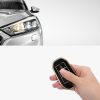 Husa Cheie Auto pentru Peugeot/Citroen 3 Butoane - Smart Key, Kwmobile, Negru/Auriu, Silicon, 58603.01