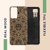 Husa Kwmobile pentru Xiaomi Redmi Note 11 Pro/Redmi Note 11 Pro 5G, Lemn, Maro/Negru, 57381.03