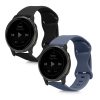 Set 2 curele pentru Garmin Venu Sq/Venu 2 Plus/Vivomove Sport, Kwmobile, Negru/Albastru, Silicon, 58746.01