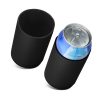 Set 2 Huse termice pentru doze de 330-355 ml, Kwmobile, Negru, Neopren, 55143.04