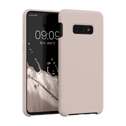 Husa Kwmobile pentru Samsung Galaxy S10e, Silicon, Crem, 47944.225