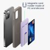 Suport magnetic pentru carduri compatibil cu Apple iPhone 14 Series/iPhone 13 Series/iPhone 12 Series, Kwmobile, Mov, Plastic, 58791.139