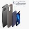 Suport magnetic pentru carduri compatibil cu Apple iPhone 14 Series/iPhone 13 Series/iPhone 12 Series, Kwmobile, Albastru, Plastic, 58790.17